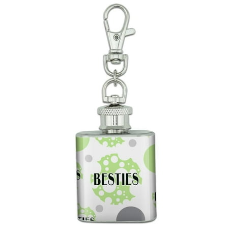 Besties Best Friends Stainless Steel 1oz Mini Flask Key