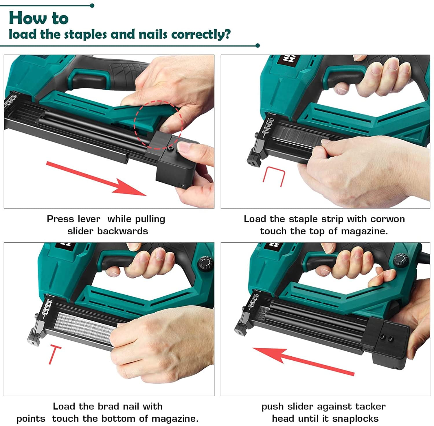 Electric Brad Nailer, NEU MASTER NTC0040 Electric Nail Gun/Staple Gun for  Upholstery, Carpentry and Woodworking Projects for Sale in Lynnwood, WA -  OfferUp