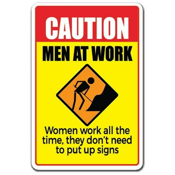 8 x 12 in. Caution, Men At Work Sign