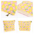 thumbnail image 3 of 1 Pc Bolsa de Cosméticos Durable para Mujeres Limón para Vacaciones Actividades al Aire Libre Gimnasio Rosa Amarillo Algodón Rosa, Amarillo-S, 3 of 3