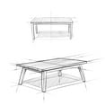 thumbnail image 2 of Santiago 43" Wide Contemporary Outdoor Coffee Table in Distressed Weathered Gray, 2 of 7