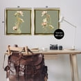 thumbnail image 4 of Stupell Industries Classic Blooms on Green Botanical & Floral Painting Gold Floater Framed Canvas Art Print Wall Art, 25 x 25, Set of 2, 4 of 10