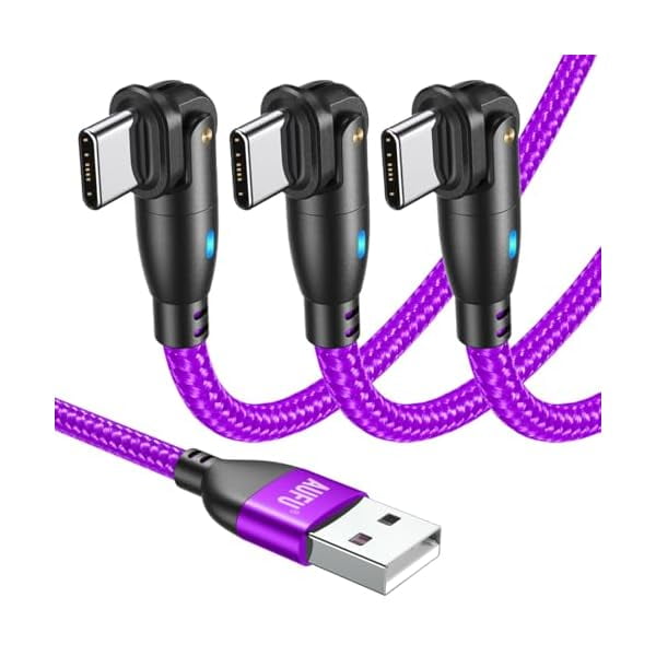 wonima11 USB C Cable 6ft(3Pack-6.6ft/6.6ft/6.6ft), 180° Rotation A to C Cable/3A USB C Fast Charger Cable/USB A to USB C Cable/Type C Charging Cable/USB C Charging Cord for Type C Device