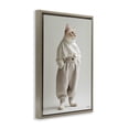 thumbnail image 4 of Stupell Industries Trendy Fashion Cat Animals & Insects Painting Brown Floater Framed Canvas Art Print Wall Art, 17 x 25, 4 of 10