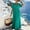 Green, variant on Women Beach Maxi Dress Summer 2026 Solid Color V-Neck Short Sleeve Casual Dresses Elegant Loose Flowing Boho Long Dress for Daily Wear Pink M