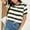 B_ Black, variant on Olyvenn Womens Summer Tops Casual Color Block Striped Short Sleeve Shirts Crewneck T Shirts Loose Basic Tee Blouses for Women Black XXL