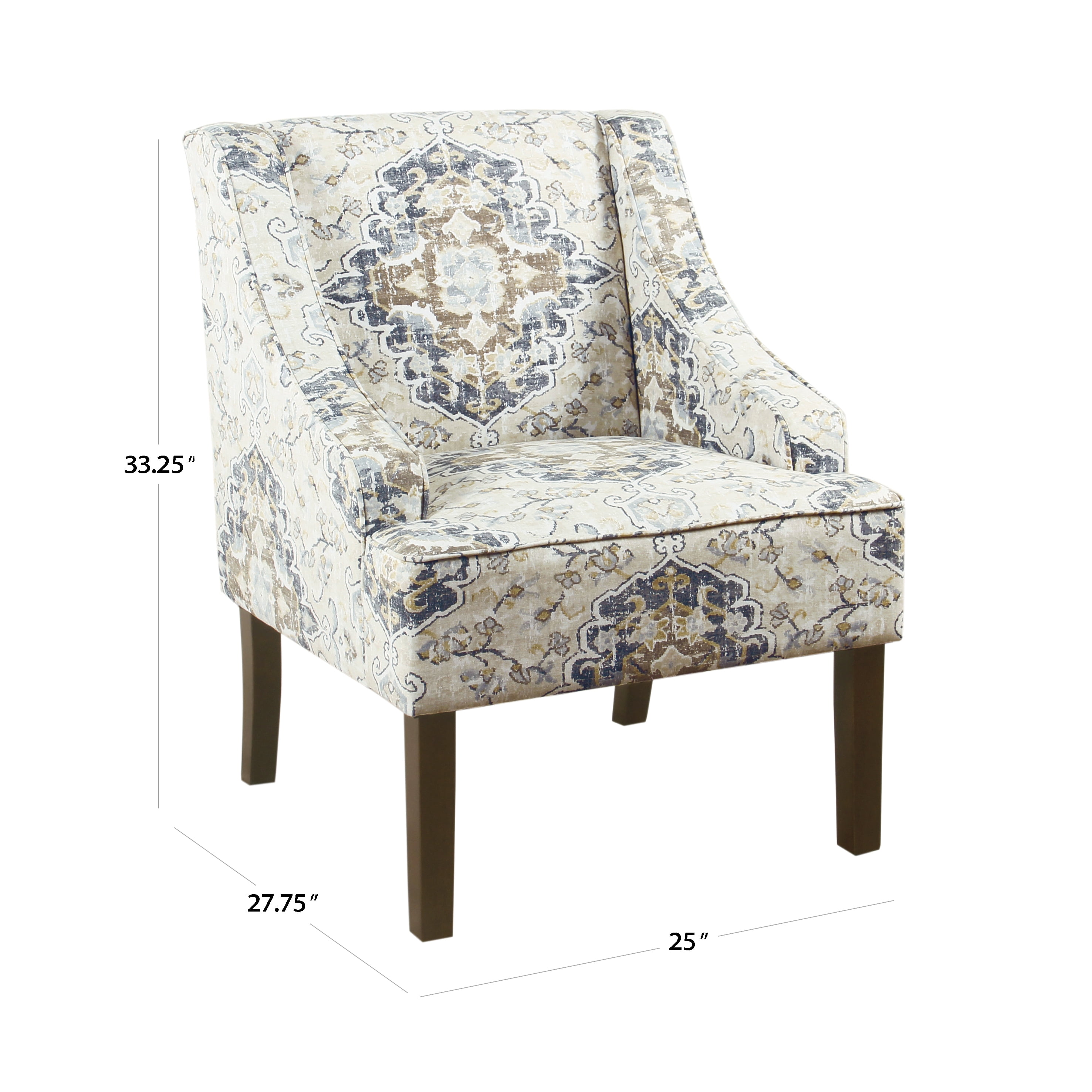 HomePop Classic Swoop Arm Accent Chair