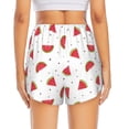 thumbnail image 3 of Picia Hand Drawn Watermelon Pattern Women's 2 in 1 Athletic Running Shorts High Waisted Workout Casual Gym Sweat Shorts with Comfy Liner Zipper Pockets-Medium, 3 of 9