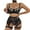 Black, variant on Sexy Sheer Floral Mesh Pajamas Lingerie Set High Waist Sleepwear Bra And Panty Two Piece Nightwear
