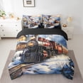 thumbnail image 2 of Castle Fairy Cartoon Train Twin Bedding Sets,Railway Car Bedding Comforter Set, 2 of 8