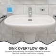 thumbnail image 2 of WHAMVOX 12 Pcs Universal Wash Overflow Ring Sink Water Stopper 5.40X1.30X1.20CM Silver, 2 of 8