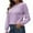 Purple #808, variant on Bovemsi Sweaters for Women Cozy Women's Round Neck Solid Color Hollowed Out Core Spun Yarn Bottom Sweater With Long Sleeves Fall Sweaters