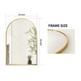 thumbnail image 3 of GLSLAND Bathroom Mirror Wall Mirror 24" x 36" Arched Vanity Mirror for Bedroom, Gold, 3 of 11