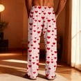 thumbnail image 3 of Talentlend Men's Valentine's Day Pajamas Casual Loose Lightweight Pants Plaid Lounge Sleepwear Trousers with Pockets, 3 of 7