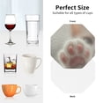 thumbnail image 6 of Junzan Raindrop Kitten Paw Print Coasters for Drinks - Leather Coasters Set of 4 for Coffee Table for Housewarming/Kitchen/Bar/Decor-Octagon, 6 of 6