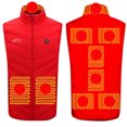 thumbnail image 2 of Amzcrzy Men Polyester Blouse Unisex Zipper Key Press Control 2 Heating Jacket Heated Usb Charging Version Heated Vest Men's Outerwear Vests Puffer Vest Down Vest Men Heated Vest for Men, 2 of 4