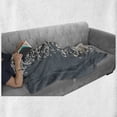 thumbnail image 6 of Vintage Floral Soft Flannel Fleece Blanket, Antique Ornament in Floral Style Old Fashion Curls Baroque Revival, Cozy Plush for Indoor and Outdoor Use, 60" x 80", Charcoal Grey Beige, by Ambesonne, 6 of 6