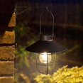 thumbnail image 4 of Linterna solar al aire libre que cuelga las luces solares del metal de la vendimia luces del jardín con las bombillas llevadas calientes para la decoración del árbol del patio del jardín al aire, 4 of 5