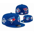 thumbnail image 2 of Casquette Ajustée Bleue Multi-Logo Toronto Blue Jays - Casquette Commémorative avec Séries Mondiales et Écussons de Match des Étoiles, 2 of 3
