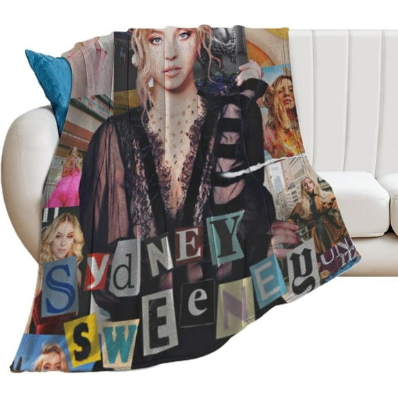 Sydney Sweeney Blanket Ultra Soft Flannel Fleece Blanket Stylish Bedroom Living Room Sofa Warm Blanket All Season Use 40"*50" (100 * 130cm)