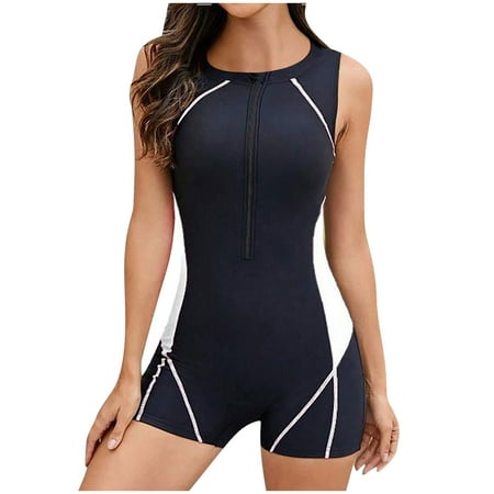 Tawop Womens Swimsuit Swimwear Womans One Piece Ruffle Bathing Suits Summer Womens Swimsuits Clearance Black L
