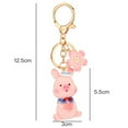thumbnail image 5 of UDIYO Lovely Animal Pig Keychain Key Ring Piggy Pendant Car Keyring Bag Decor Gift, 5 of 6