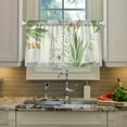 thumbnail image 5 of Leaves Pattern Kitchen Curtains 2 Panels UV Protected Tier Curtains, Half Window Curtains Kitchen Tiers for Guest Room Bathroom Sink Laundry Room Basement,24 x 27 Inch, 5 of 7