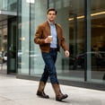 thumbnail image 5 of Austin Mill Men's Classic Square Toe Cowboy Boots, Embroidered Western Work Boots with Slip-Resistant Rubber Sole for Ranch & Casual Wear, 5 of 10
