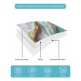 thumbnail image 5 of Quilts Queen Size, Turquoise Marble Soft Comforter Bedding Set for Bed, Modern Abstract Gold Stripes Art Lightweight Quilted Bedspread with Pillow Cover(2 Pieces) for All Season, 90x96 Inch, 5 of 6