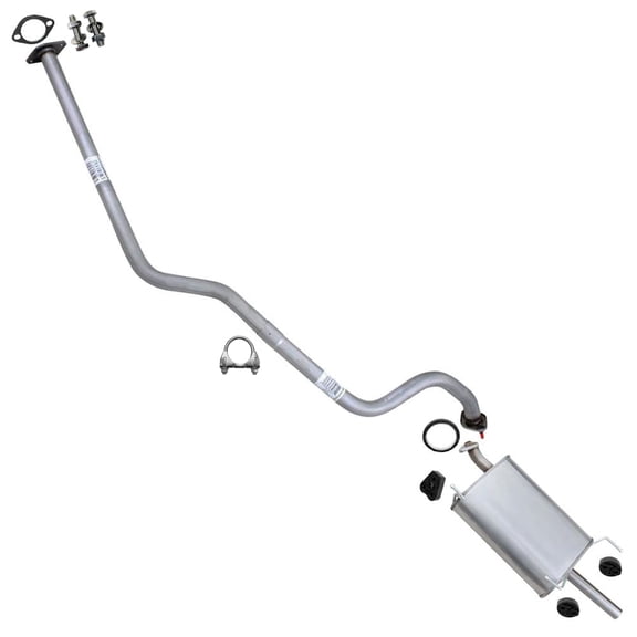 Northeastern Exhaust Intermediate Pipe & Rear Muffler Fits 2000-2006 Nissan Sentra 1.8L - Direct Fit | Stainless Steel System Kit
