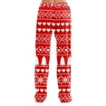 thumbnail image 6 of Women's Pajama Pants Sleepwear Casual Drawstring Elastic Waist Pants Comfy Straight Yoga Loose Trousers with Christmas Print, Fashionable Home Bottoms for Winter, Vermilion, S, 6 of 7