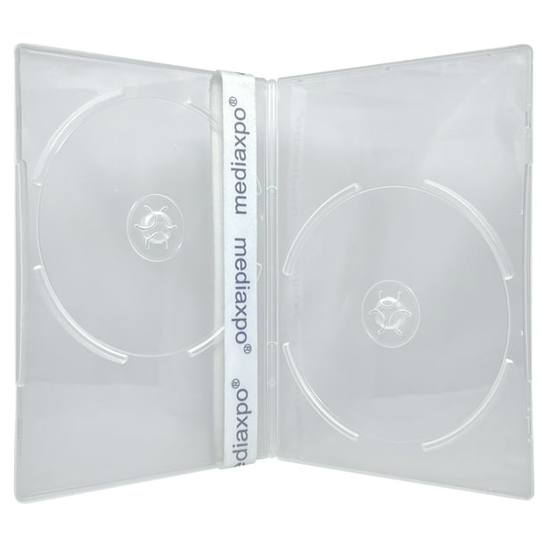 CheckOutStore 100 SLIM Clear Double DVD Cases 7MM