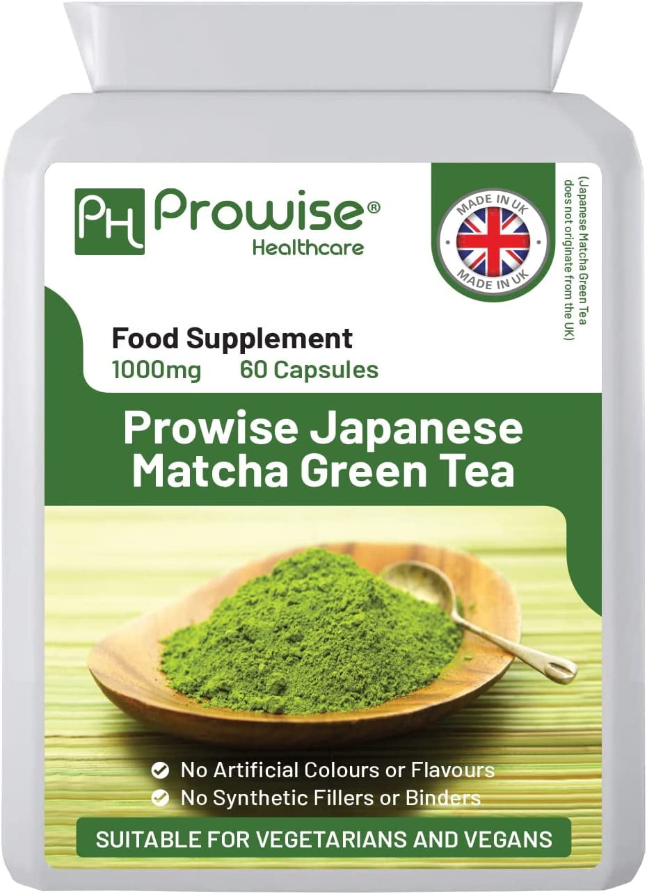Japanese Matcha Green Tea Capsules 1000mg Per Serving I 60 Vegan Matcha