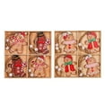thumbnail image 4 of 12Pcs Wooden Gingerbread Man Christmas Tree Ornaments - 2.56 Inch Hand-Painted Tree Decorations for Home, 4 of 9