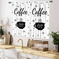 thumbnail image 2 of Coffee Kitchen Curtains, Rustic Vintage Coffee Theme Latte Cappuccino Cafe Beans Brown Blackout Farmhouse Country Small Window Treatments Drapery for Living Room Bedroom Dining Room, 55x39 Inch, 2 of 4