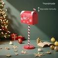 thumbnail image 5 of Noel Christmas Wrought Iron House Mailbox, Holiday Furniture and Garden Decoration for Festive Outdoor Decor,Red, 5 of 7
