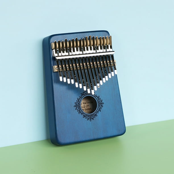 Piano de pulgar, piano carinba, 17 tonos, carbalín, para niños y niñas principiantes, instrumento musical kalimba de cristal, piano de dedo