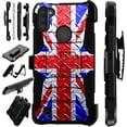 thumbnail image 1 of WORLD ACC LuxGuard Holster Case Compatible with Samsung Galaxy A11 Hybrid Phone Cover (UK Flag Crosshatch), 1 of 1