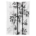 thumbnail image 3 of Ambesonne Tree of Life Tablecloth Rectangular Table Cover, Monochrome Tree Leaves, 60"x84", White and Black, 3 of 4