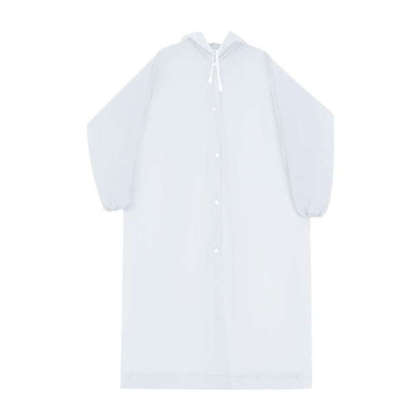 Impermeable portátil, ligero y reutilizable, ideal para mujeres y hombres, para conciertos y senderismo. Blanco claro