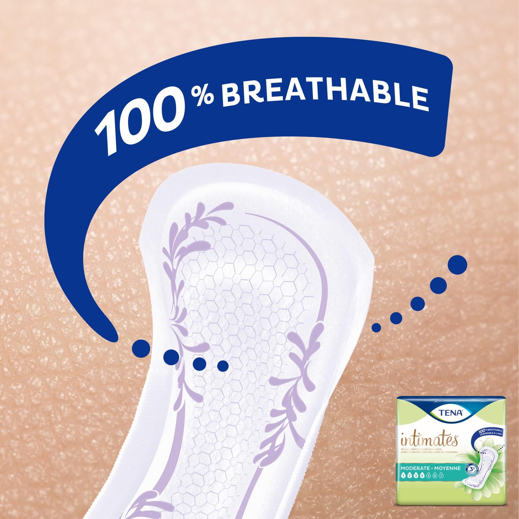 Tena Intimates Moderate Regular Incontinence Pad For Women, 20 Count, 6 Pack