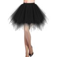 thumbnail image 2 of Falda de tul negra para mujer, falda corta de ballet, vestido de fiesta, vestido de noche, accesorios para ocasiones JM JM Rojo Verde, 2 of 5