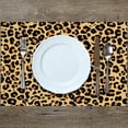 thumbnail image 3 of Linen Farmhouse Leopard Print Placemats Cheetah Table Mats Animal Print Decor Safari Jungle Decorations and Supplies for Home Kitchen Table-12×18'''', 3 of 3