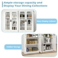 thumbnail image 5 of Tolead 78.7" White Freestanding Pantry Cabinet with Glass Doors & Adjustable Shelves – Versatile Storage for Kitchen, Dining, & Living Room, 5 of 7