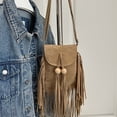thumbnail image 2 of gcong Elegant Fringe Beaded Square Messenger Bag Versatile Crossbody Shoulder Handbag for Women Daily Use, 2 of 6