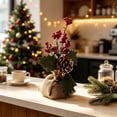 thumbnail image 5 of Artificial Christmas Plants, Mini Tabletop Pinecone Ornament Faux Greenery for Holiday Mantel Shelf Desk Centerpiece Decor, 5 of 5