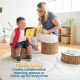 thumbnail image 4 of ECR4Kids SoftZone Tree Stump Stool Set, Chocolate, 3-Piece, 4 of 10