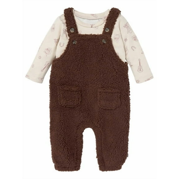 Modern Moments by Gerber Baby Boy Overall with Long Sleeve Top 0/3 Months - 24 Months