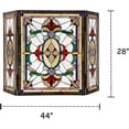 thumbnail image 3 of RADIANCE Goods Tiffany-Style 3pcs Folding Victorian Fireplace Screen 44" Wide, 3 of 3