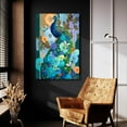 thumbnail image 5 of Epic Art 'Floral Peacock' by David Galchutt, Acrylic Glass Wall Art, 24"x36", 5 of 8